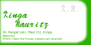 kinga mauritz business card